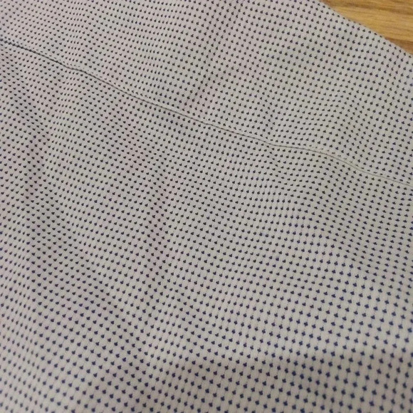 Psycho Bunny Button Up Shirt 17 1/2 34-35 Modern Fit Stretch Blue Dots - Picture 8 of 11